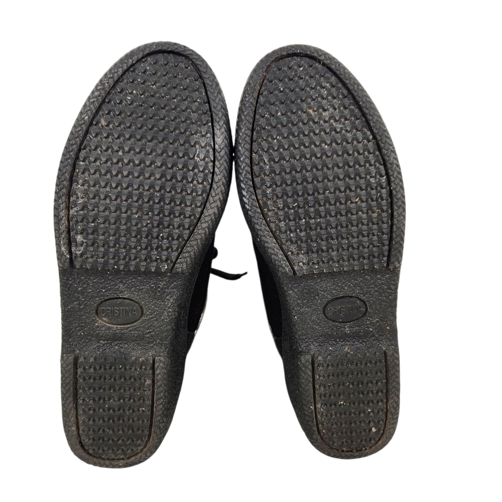 Oscar Sport Cristina Après Ski Black Fur Suede Leather Cheetah BootWomen Size 38 - Picture 10 of 16